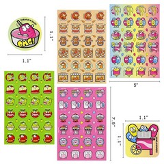 Scented Stickers 576 Fruits & Foods 24 Sheets Reward Motivate Kids Crafts