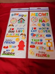 Forever In Time Paper Craft Scrapbook Stickers Cat And Dog NEW