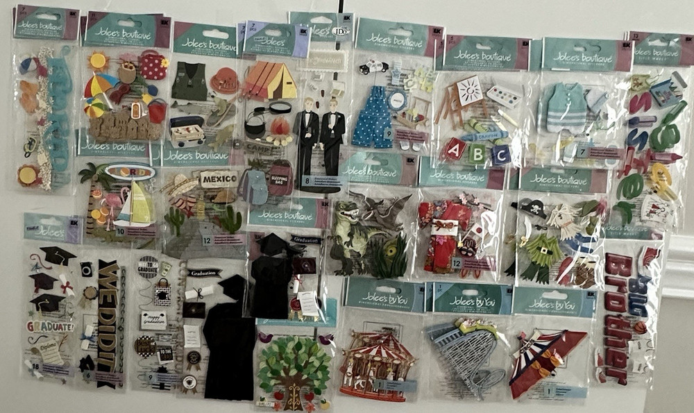Jolee’s Boutique Dimensional Scrapbook Sticker Mixed Lot Multicolor Themes