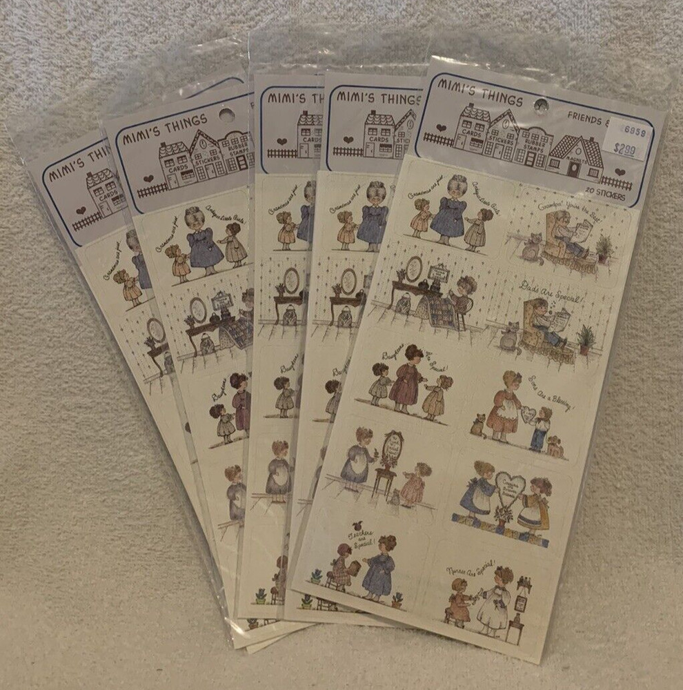 100 Pc Mimi’s Things Country Friends & Family Stickers (5 Packs of 20) – New