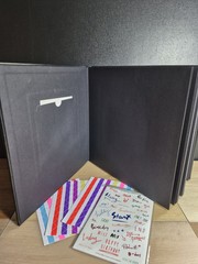 Scrapbook Hardcover Album Faux Leather Black 10inx10in 60 Pages With Stickers