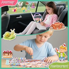 6 Set (260pcs) Puffy Sticker Books Activity for Girls, Reusable Stickers Book…