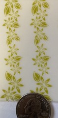 GREEN FLOWER BORDER Rub-On Transfer(6pc)Garden•Blooming •Leaves•Card Making•