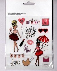 Stick-a-bilities VALENTINE GIRL (26pc) STICKERS w/FOIL ACCENTS scrapbooking