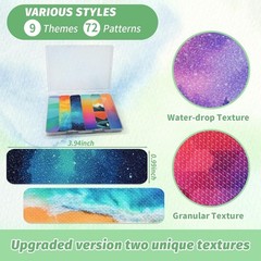 72 Pieces Anxiety Sensory Stickers with Storage Box – Calming Stickers for AD…