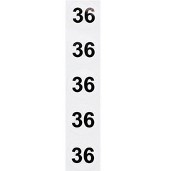 White with Black Number 36 Circle Dot Stickers, 3/4 Inch Round, 500 Labels on…