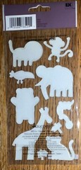 Sticko Puffy Zoo Animals Monkey Snake Tiger Giraffe Bear Lion Scrapbook Stickers