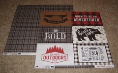 Echo Park 12×12 Double Sided Scrapbook Paper Lot of 14….Little Lumber Jack