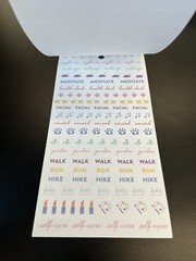 Blue Sky Self-Care Sticker Book, for planners. 12 sheets 1250 stickers. New.
