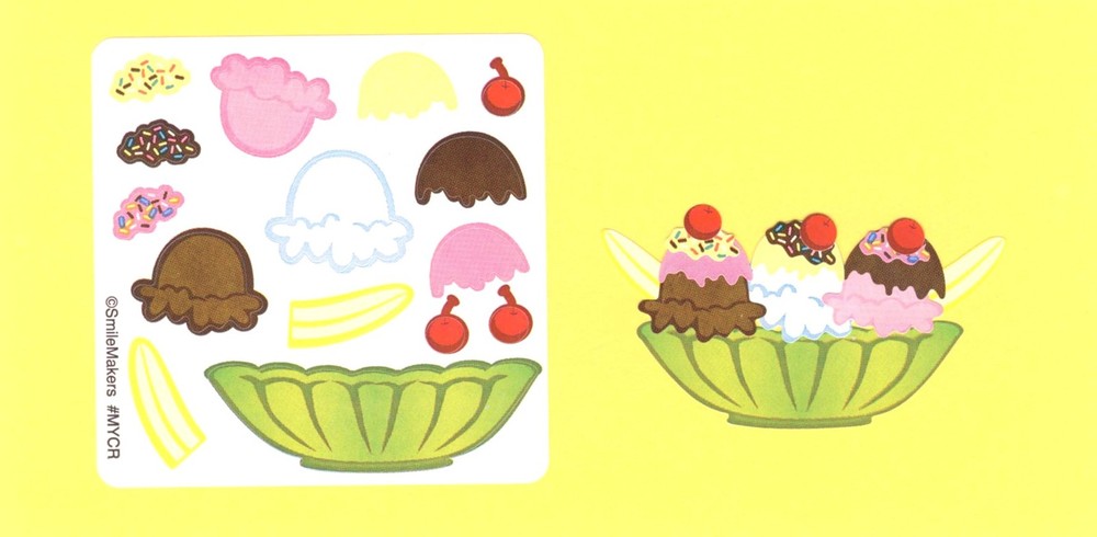 10 Make Your Own Birthday Ice Cream Sundae Stickers – Party Favors