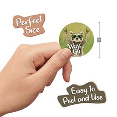 1800 Fun Animal Reward Stickers – 1″ Round, 18 Designs, Motivational for All Age