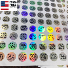 15 Sheets Mini Number Stickers 1 to 500 round Labels Stickers Consecutive Numbe