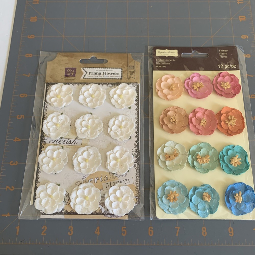 Michael’s- Paper Flowers Scrapbook Card Making Embellishments