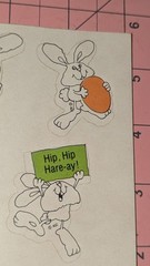 Vintage American Greeting Stickers Easter Bunny 1 Sheet 80s READ