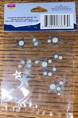 Darice Stars & Dots Green Silver Red Finishing Accents 3D Scrapbook Stickers