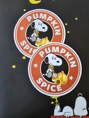 Snoopy Stickers Pumpkin Spice Coffee Stickers And Magnet