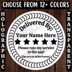 40 DOORDASH CUSTOM STICKERS 2″ LABELS SEALS UberEats Grubhub Shipt Delivery