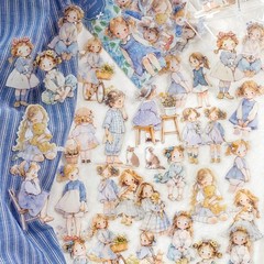 40Pcs Little Girls Doll Stickers Journal Planner Card Scrapbooking Collage Art