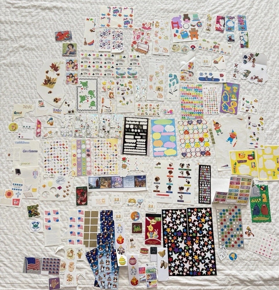 Huge Lot Of Various Vintage Scrapbooking Stickers Various Name Brands