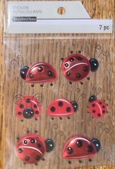 RECOLLECTIONS Red Ladybugs Repeats Lady Bugs Polka Dots 3D Scrapbook STICKERS