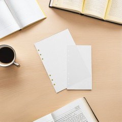 80Pcs Reusable Sticker Storage Binder Sheets Double Sided White Paper for Crafts