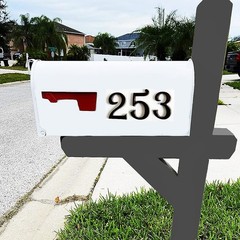 3 Inch Black House Number Stickers for Mailbox, Door, Apartment, Office Sign