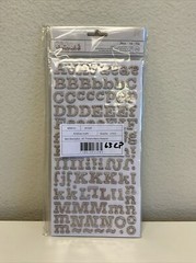 American Crafts Thickers Printed Chipboard Letter Stickers, Memo – 3 Pack