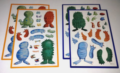 AGC Vintage Make A Monster x4 Sticker Sheets Maxi Activity American Greetings