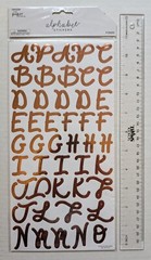 Rose Gold Metallic Alphabet Letters Numbers Scrapbook Stickers The Paper Studio