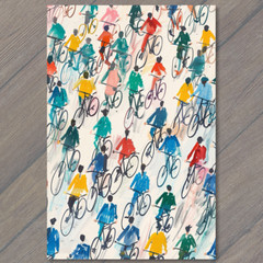 STICKER Bicycle Collage Riding Bikes Funny Cute Strange Wheels Fun Cute Art
