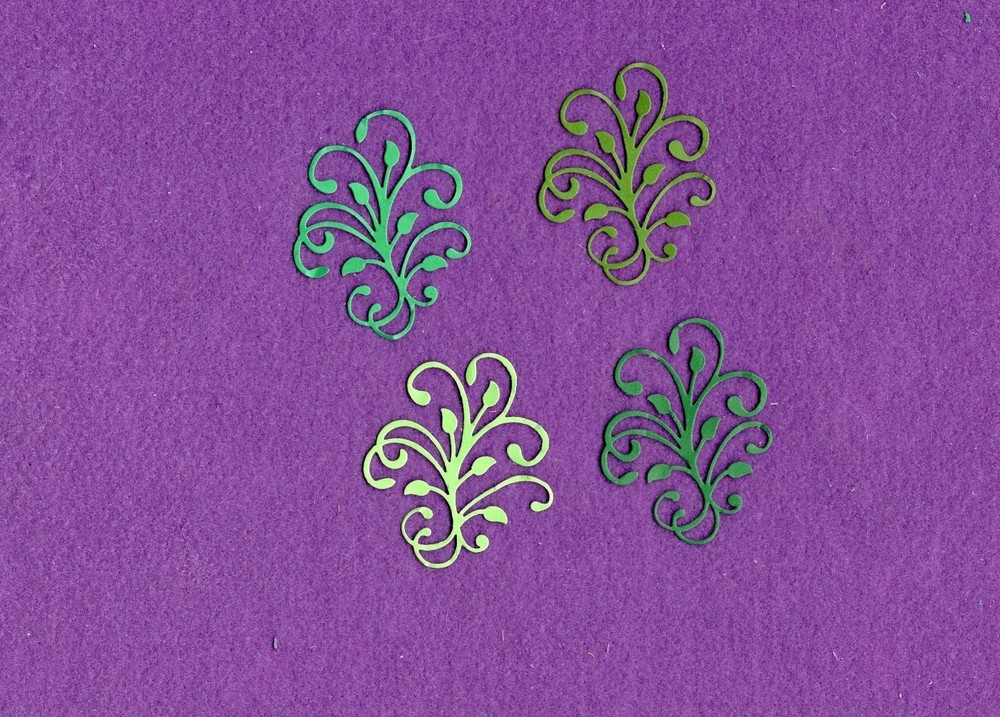 VINE SWIRL die cut scrapbook cardss