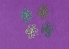 VINE SWIRL die cut scrapbook cardss