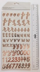 Rose Gold Metallic Alphabet Letters Numbers Scrapbook Stickers The Paper Studio