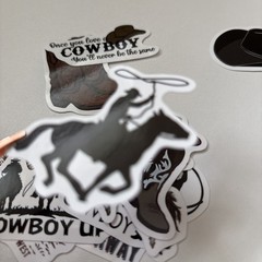 10 STICKERS WESTERN COWBOYS Journal Planner Notebook SCRAPBOOK WSIPDN