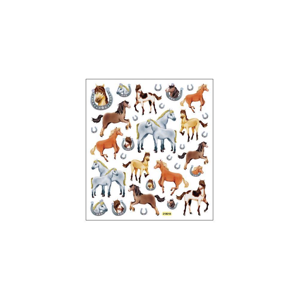 Scrapbooking Crafts Stickers SK Horses Ponies Shoes Glitter White Tan Brown Many