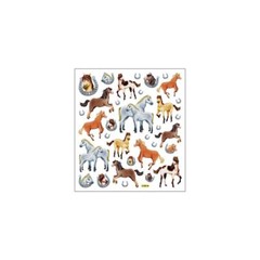Scrapbooking Crafts Stickers SK Horses Ponies Shoes Glitter White Tan Brown Many