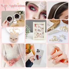 3539Pcs Pearls Stickers, Stick on Pearl Face Gems, Adhesive Pearl Beads, Sticky