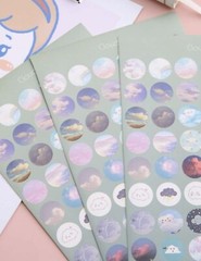 Cute cloud stickers 3sheets 144 Stickers