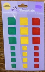 Joann Scrap Essentials 42 Tiles 2 Sizes Card Making Craft Scrapbook Stickers