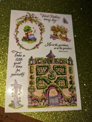 PSX Designs Stickers English Garden Floral 2 sheets (1 partial)