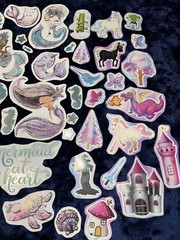 70 Girlie Princess Mermaid Stickers – Thick Quality – Small to Large Stickers