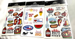 ScrapBook Stickers- Keepsake Essentials 3 packs of Grilling theme