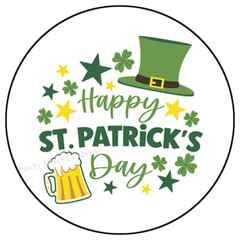 ST PATRICKS DAY CLOVER SHAMROCK ENVELOPE SEALS LABELS STICKERS PARTY FAVORS