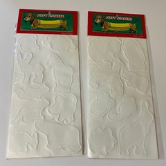 Vintage Puffy Animal Stickers Horse Lion Giraffe Zebra Monkey & More