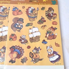 6 Packs American Greetings Thanksgiving Stickers 4 Sheets per pack