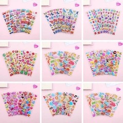 40 Sheets Cartoon Cars Aircraft Animals Princess DIY Stickers Toys PVC Scrapbook