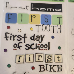 NEW Lot 2 Sheets Stickers BABY / MILESTONES Phrase Cafe Words Phrases Quotes -G