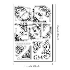 Arbuya Filigree Corners Clear 11×16 cm/4.33×6.3 inches,