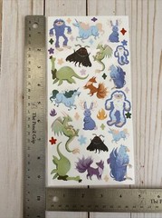 Stickers Fantasy Animals Yeti Unicorn Griffin Dragon Fox Glossy Finish Paper New