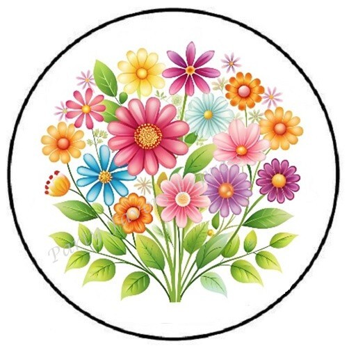 FLOWERS ENVELOPE SEALS LABELS STICKERS PARTY FAVORS